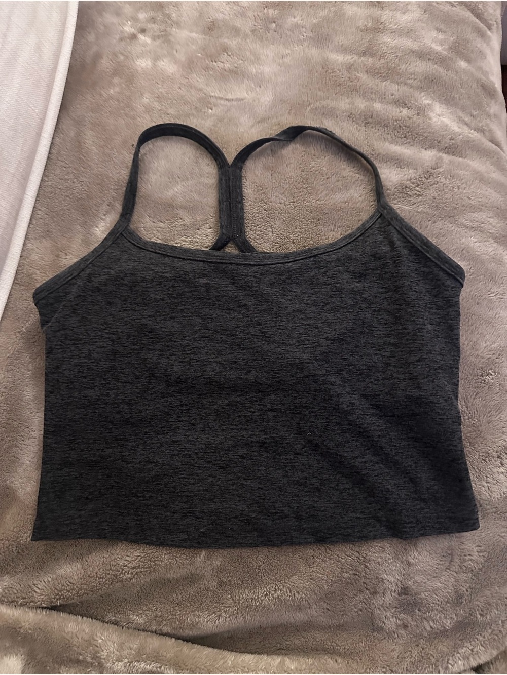 Grey beyond yoga spacedye skinny racer back tank